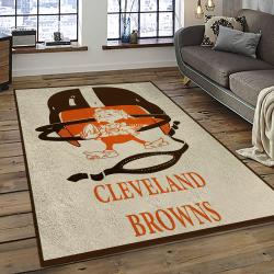 NFL Cleveland Browns Football Team Logo Sport Carpet Rectangle Area Rug For Living Room CB61