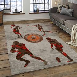 NFL Cleveland Browns Football Team Logo Sport Carpet Rectangle Area Rug For Living Room CB63