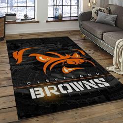 NFL Cleveland Browns Football Team Logo Sport Carpet Rectangle Area Rug For Living Room CB71