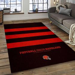 NFL Cleveland Browns Football Team Logo Sport Carpet Rectangle Area Rug For Living Room CB73
