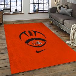 NFL Cleveland Browns Football Team Logo Sport Carpet Rectangle Area Rug For Living Room CB75
