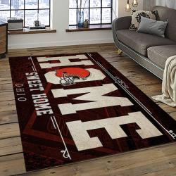 NFL Cleveland Browns Football Team Logo Sport Carpet Rectangle Area Rug For Living Room CB78