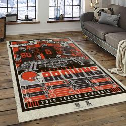 NFL Cleveland Browns Football Team Logo Sport Carpet Rectangle Area Rug For Living Room CB80