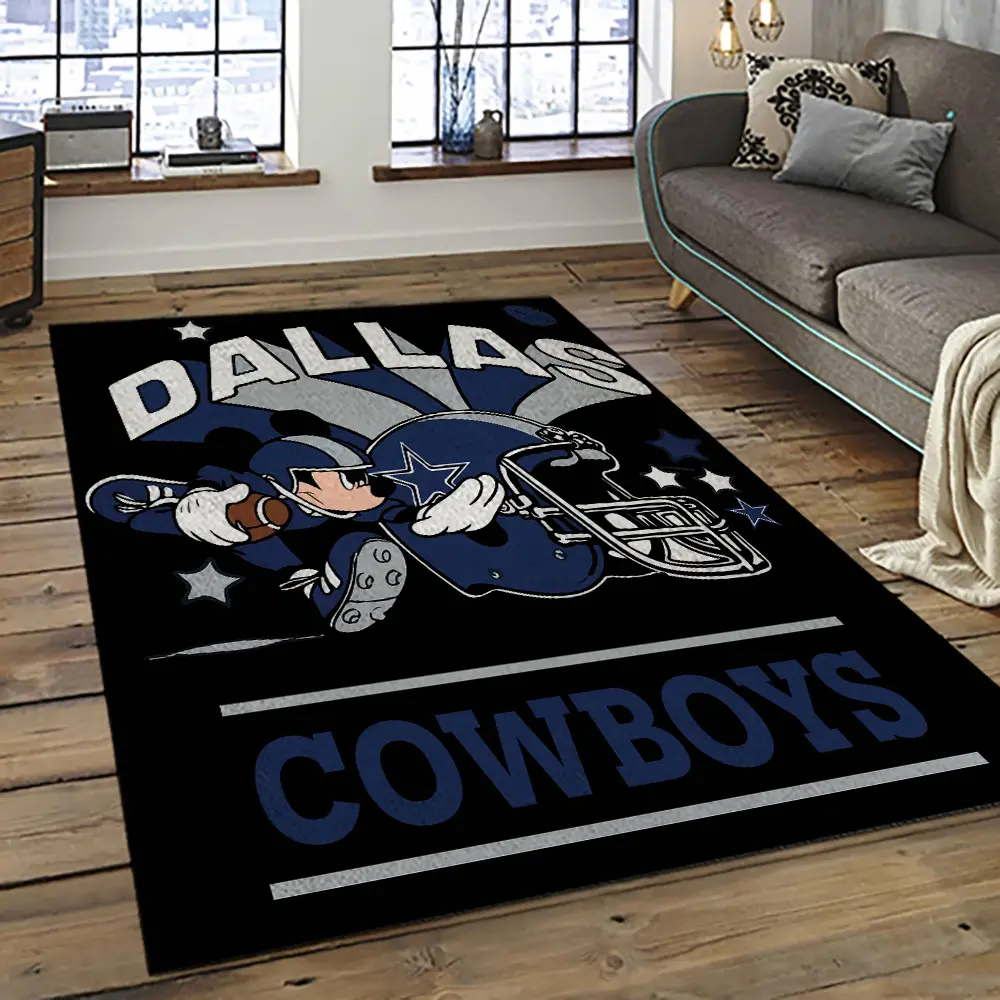 NFL Dallas Cowboy Football Team Logo Sport Carpet Rectangle Area Rug For Living Room DC01
