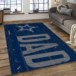 NFL Dallas Cowboy Football Team Logo Sport Carpet Rectangle Area Rug For Living Room DC03
