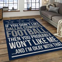 NFL Dallas Cowboy Football Team Logo Sport Carpet Rectangle Area Rug For Living Room DC24