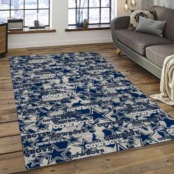 NFL Dallas Cowboy Football Team Logo Sport Carpet Rectangle Area Rug For Living Room DC26