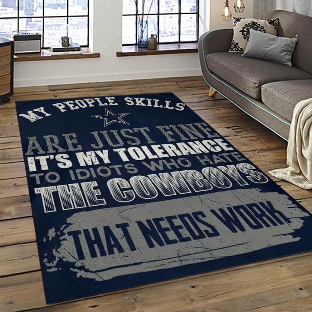 NFL Dallas Cowboy Football Team Logo Sport Carpet Rectangle Area Rug For Living Room DC30