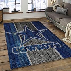NFL Dallas Cowboy Football Team Logo Sport Carpet Rectangle Area Rug For Living Room DC46