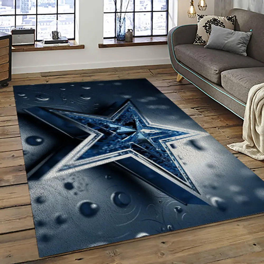 NFL Dallas Cowboy Football Team Logo Sport Carpet Rectangle Area Rug For Living Room DC51