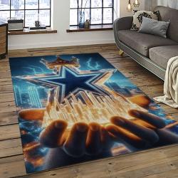 NFL Dallas Cowboy Football Team Logo Sport Carpet Rectangle Area Rug For Living Room DC58