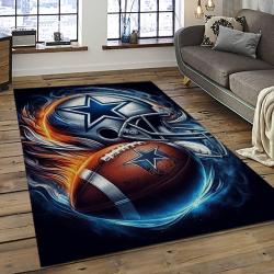 NFL Dallas Cowboy Football Team Logo Sport Carpet Rectangle Area Rug For Living Room DC62