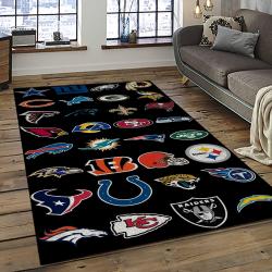 NFL Kansas City Chiefs Football Team Logo Sport Carpet Rectangle Area Rug For Living Room KCC14