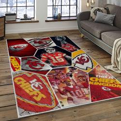 NFL Kansas City Chiefs Football Team Logo Sport Carpet Rectangle Area Rug For Living Room KCC19