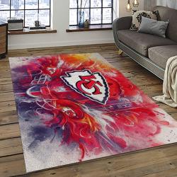 NFL Kansas City Chiefs Football Team Logo Sport Carpet Rectangle Area Rug For Living Room KCC22