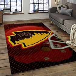 NFL Kansas City Chiefs Football Team Logo Sport Carpet Rectangle Area Rug For Living Room KCC56