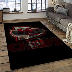 NFL Kansas City Chiefs Football Team Logo Sport Carpet Rectangle Area Rug For Living Room KCC58