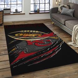 NFL Kansas City Chiefs Football Team Logo Sport Carpet Rectangle Area Rug For Living Room KCC60
