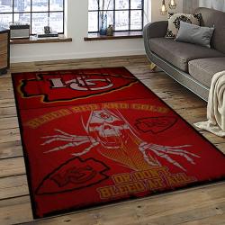 NFL Kansas City Chiefs Football Team Logo Sport Carpet Rectangle Area Rug For Living Room KCC65