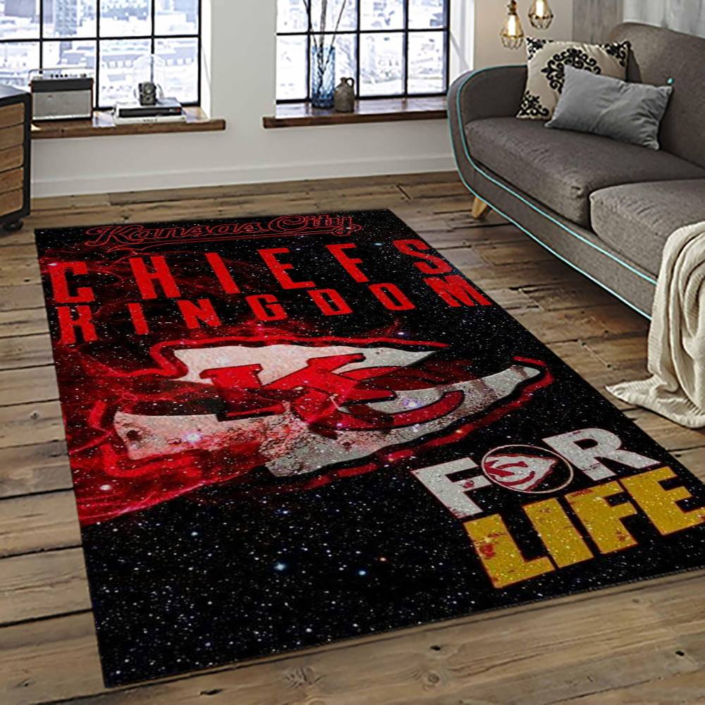 NFL Kansas City Chiefs Football Team Logo Sport Carpet Rectangle Area ...