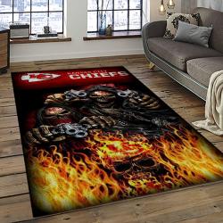 NFL Kansas City Chiefs Football Team Logo Sport Carpet Rectangle Area Rug For Living Room KCC67