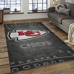 NFL Kansas City Chiefs Football Team Logo Sport Carpet Rectangle Area Rug For Living Room KCC77