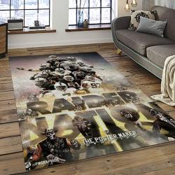 NFL Las Vegas Raiders Football Team Logo Sport Carpet Rectangle Area Rug For Living Room LVRD01