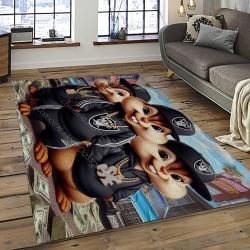 NFL Las Vegas Raiders Football Team Logo Sport Carpet Rectangle Area Rug For Living Room LVRD11