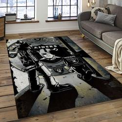 NFL Las Vegas Raiders Football Team Logo Sport Carpet Rectangle Area Rug For Living Room LVRD14