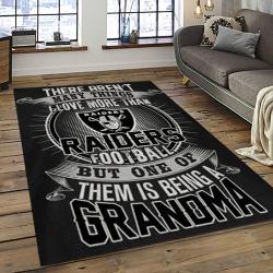 NFL Las Vegas Raiders Football Team Logo Sport Carpet Rectangle Area Rug For Living Room LVRD18