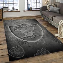 NFL Las Vegas Raiders Football Team Logo Sport Carpet Rectangle Area Rug For Living Room LVRD29