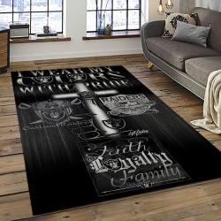 NFL Las Vegas Raiders Football Team Logo Sport Carpet Rectangle Area Rug For Living Room LVRD43