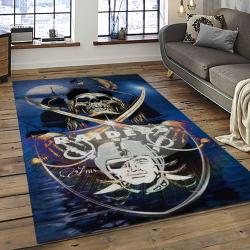 NFL Las Vegas Raiders Football Team Logo Sport Carpet Rectangle Area Rug For Living Room LVRD46