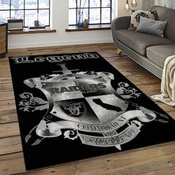 NFL Las Vegas Raiders Football Team Logo Sport Carpet Rectangle Area Rug For Living Room LVRD49