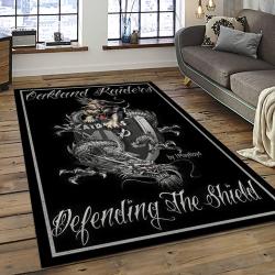 NFL Las Vegas Raiders Football Team Logo Sport Carpet Rectangle Area Rug For Living Room LVRD50