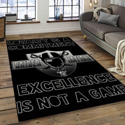 NFL Las Vegas Raiders Football Team Logo Sport Carpet Rectangle Area Rug For Living Room LVRD55