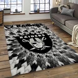 NFL Las Vegas Raiders Football Team Logo Sport Carpet Rectangle Area Rug For Living Room LVRD70