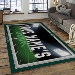 NFL New York Jets Football Team Logo Sport Carpet Rectangle Area Rug For Living Room NYJ02