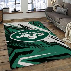 NFL New York Jets Football Team Logo Sport Carpet Rectangle Area Rug For Living Room NYJ06
