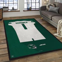 NFL New York Jets Football Team Logo Sport Carpet Rectangle Area Rug For Living Room NYJ07
