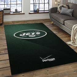 NFL New York Jets Football Team Logo Sport Carpet Rectangle Area Rug For Living Room NYJ10