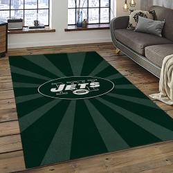 NFL New York Jets Football Team Logo Sport Carpet Rectangle Area Rug For Living Room NYJ11