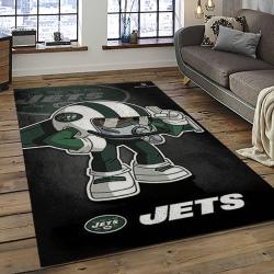 NFL New York Jets Football Team Logo Sport Carpet Rectangle Area Rug For Living Room NYJ15
