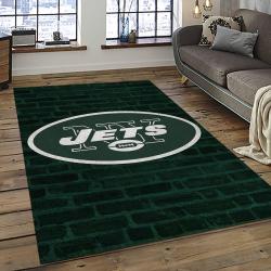 NFL New York Jets Football Team Logo Sport Carpet Rectangle Area Rug For Living Room NYJ17