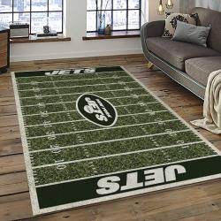 NFL New York Jets Football Team Logo Sport Carpet Rectangle Area Rug For Living Room NYJ27