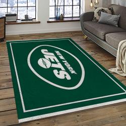 NFL New York Jets Football Team Logo Sport Carpet Rectangle Area Rug For Living Room NYJ28