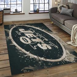 NFL New York Jets Football Team Logo Sport Carpet Rectangle Area Rug For Living Room NYJ37