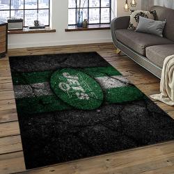 NFL New York Jets Football Team Logo Sport Carpet Rectangle Area Rug For Living Room NYJ38