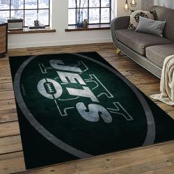 NFL New York Jets Football Team Logo Sport Carpet Rectangle Area Rug For Living Room NYJ41