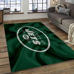 NFL New York Jets Football Team Logo Sport Carpet Rectangle Area Rug For Living Room NYJ45